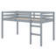Lit mezzanine en bois robuste avec échelle et support à lattes robuste-1002327235
