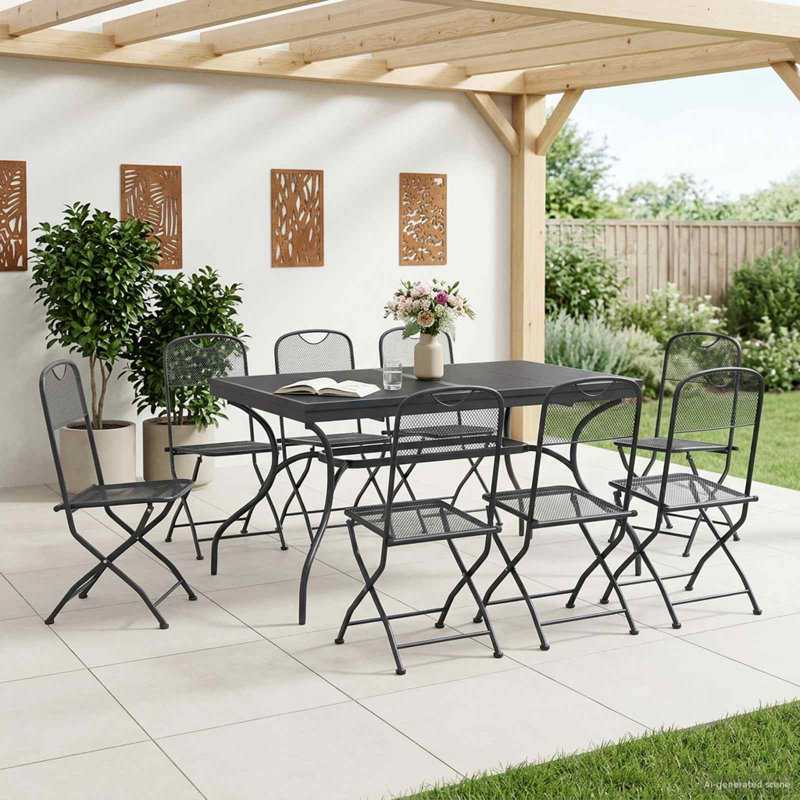 Patio Dining Set with, 8