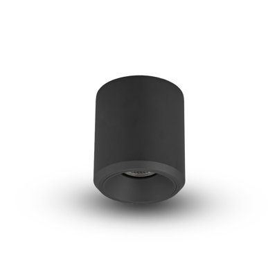 Node 4.25-in Round Integrated LED ETL Certified Surface Mounted Downlight, Beam Angle 33, Black