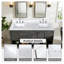 Comptoir de meuble-lavabo double 61 po Carrara