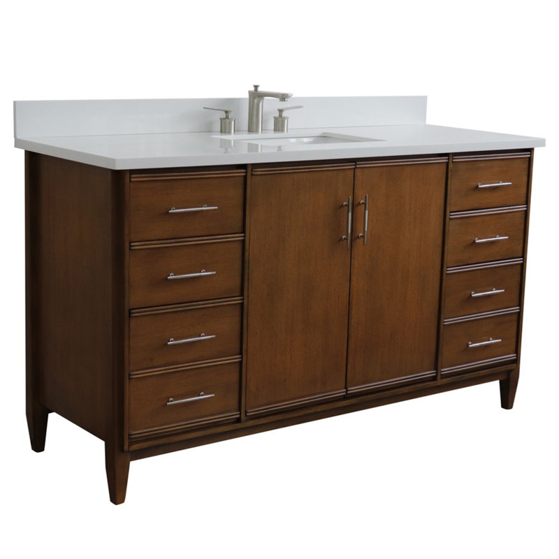 Ensemble de meuble-lavabo simple 61 po Harvin, Blanc
