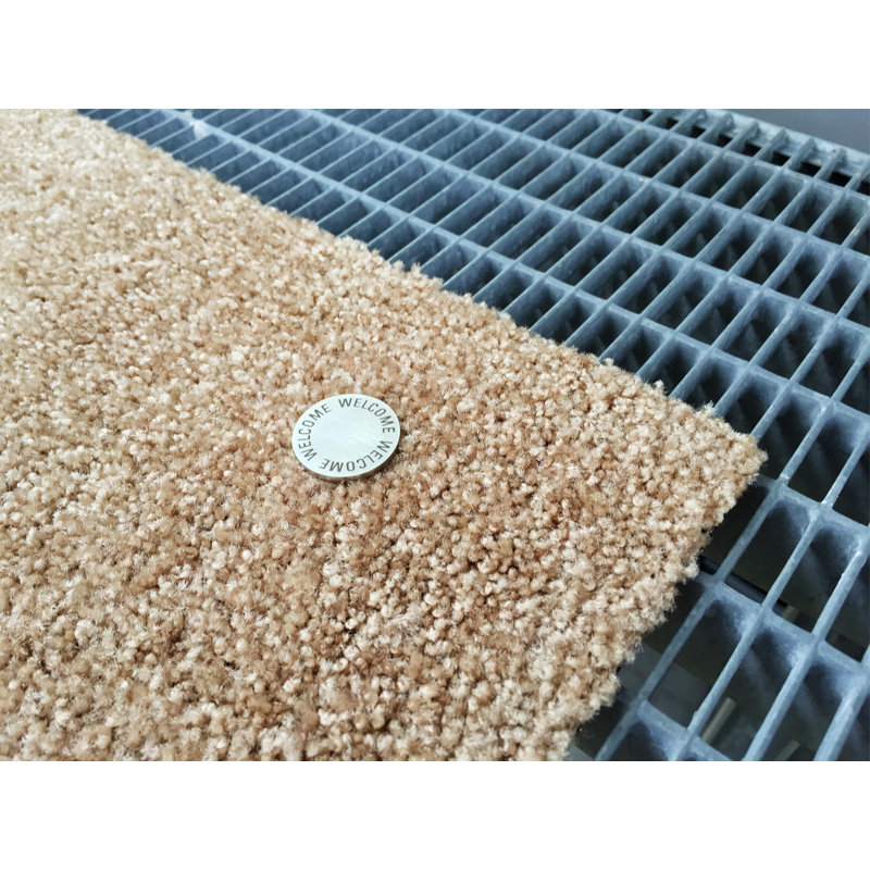 Sharpe Non-Slip Indoor + Outdoor Door Mat, Rectangular 57cm x 87cm, Sand