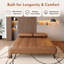 150 cm W Leather Top Console Table