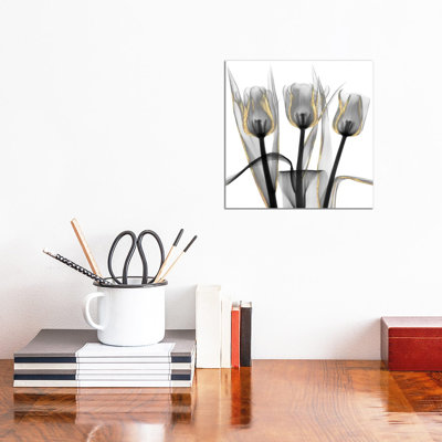 Gold Embellished Tulips IV by Albert Koetsier - Wrapped Canvas Print