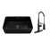 30"L x 18'' W Single Bowl Fireclay Farmhouse Kitchen Sink with 3 Modes and Touchless Kitchen Faucet