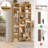 📖✨ 2-Pack 8-Tier Bookcase Set, 21-Cube Storage Bookshelves Unit With Adjustable & Removable Shelves-1542148856
