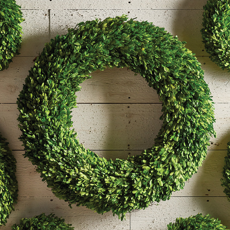 Boxwood Wreath, 30" H x 31" W x 7" D