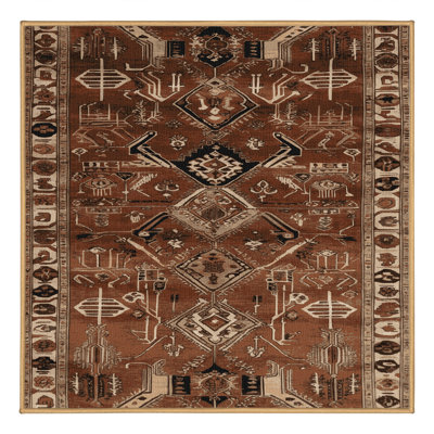 Tapis brun lavable à la machine