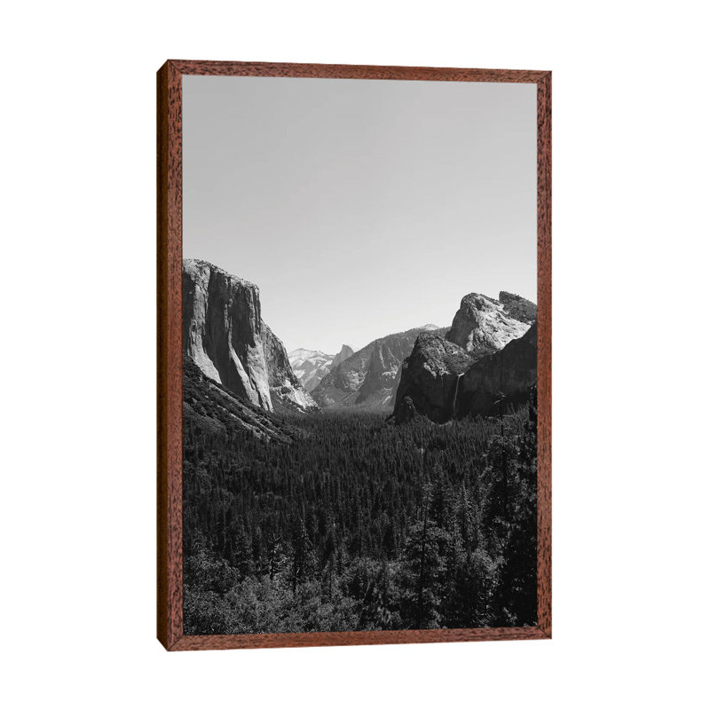 Tunnel View, Yosemite National Park III by Bethany Young - Print on Canvas, Classic Brown Wood Framed