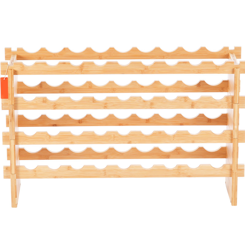 4 présentoirs en bois pour 36 bouteilles, collectionneurs de vin idéaux, bouteilles de vin lisses et résistantes, passionnés, structure avec zone de support étendue