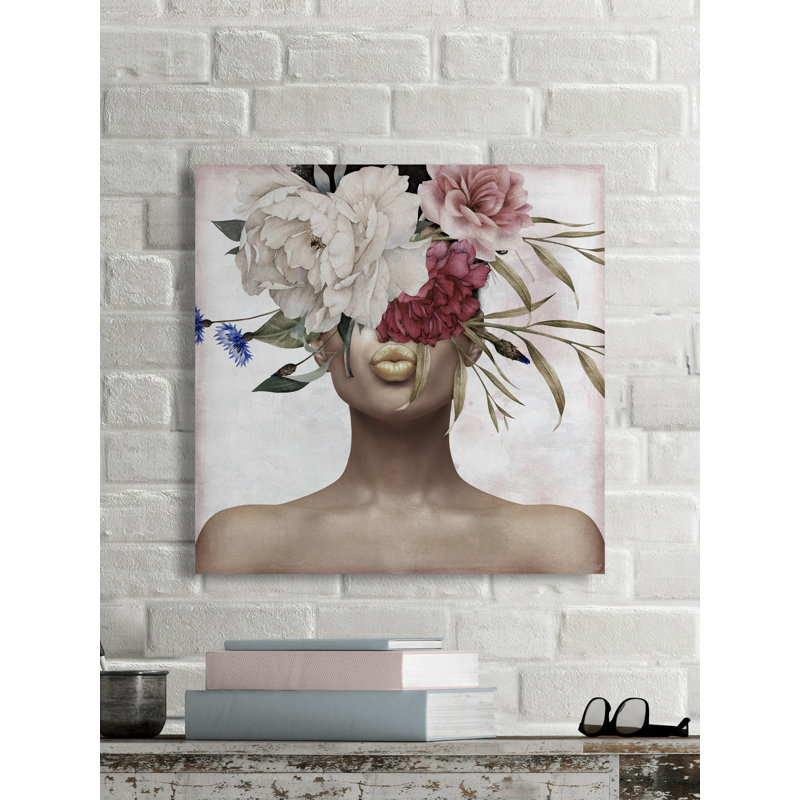 Ces lèvres par - impression sur toile tendue, H 24 po x l 24 po x 1,5 po