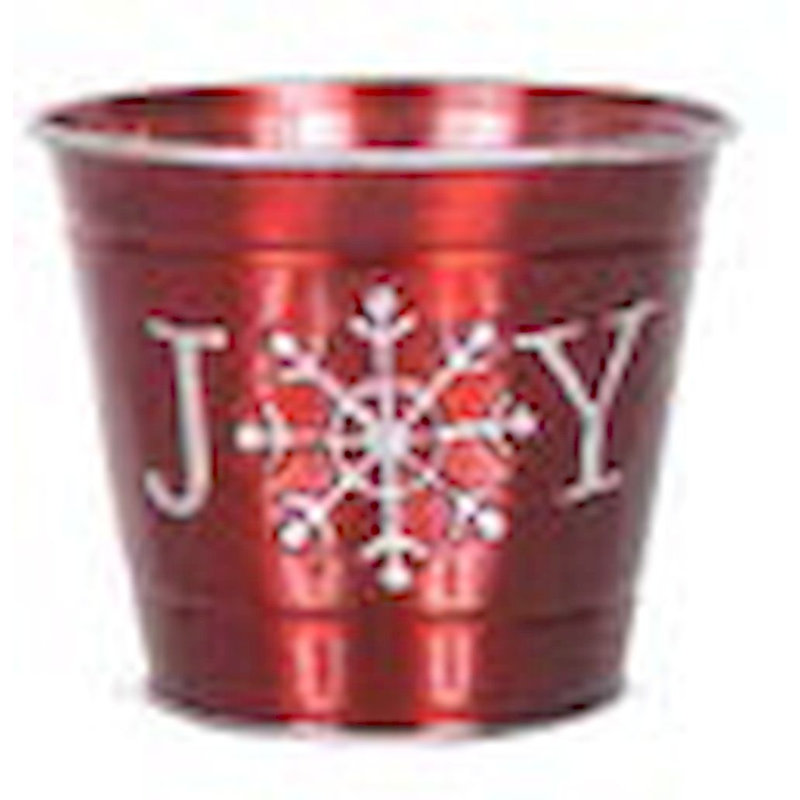 Pot rond en métal avec doublure Joy, H 4,25 po x l 5 po x P 5 po