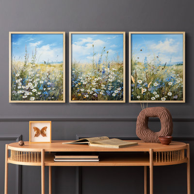 Étude florale, série VI, ensemble de 3 estampes numériques, prêt à accrocher