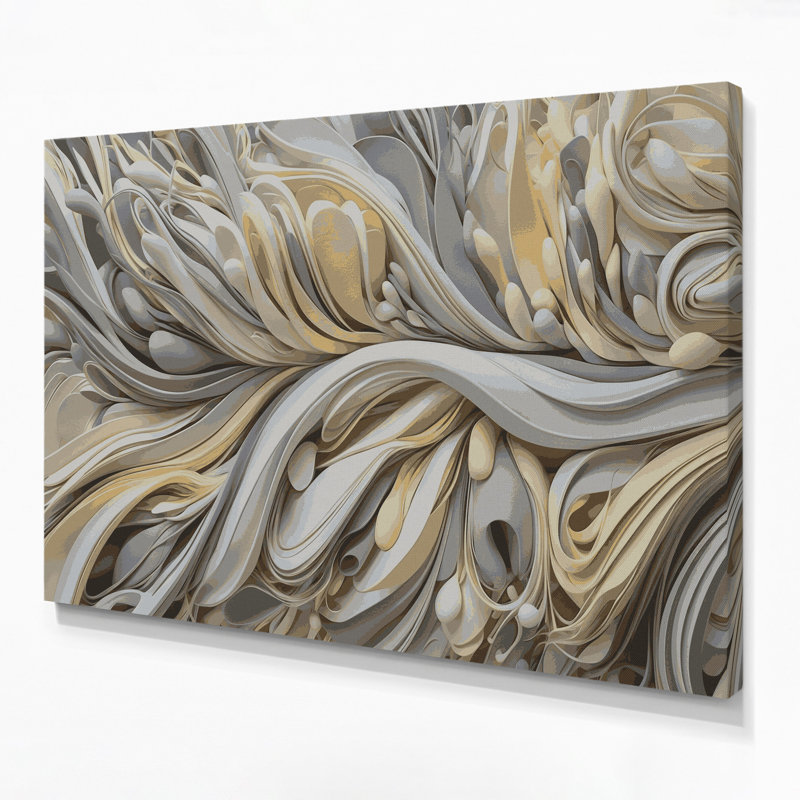 Art mural sur toile Biomorphic Abstraction 23, H 11 po x l 14 po