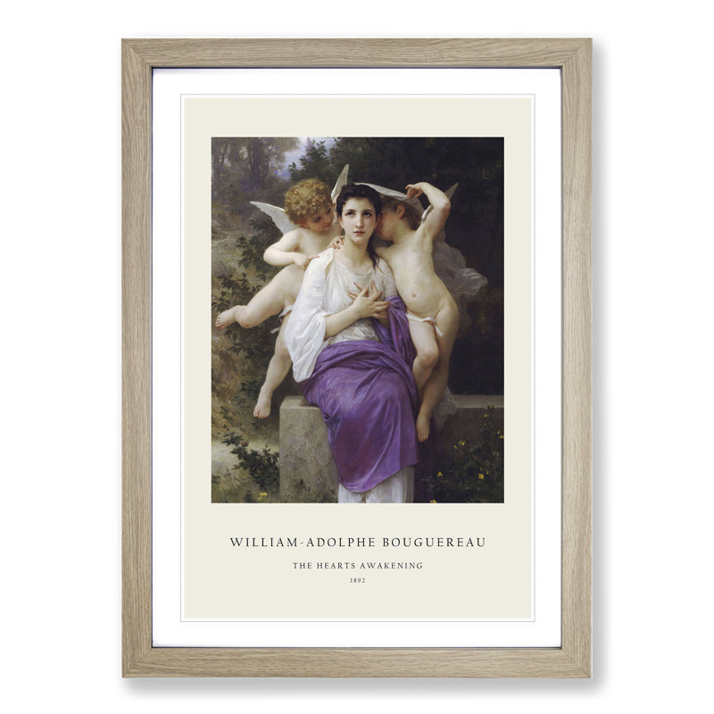 Angel by William-Adolphe Bouguereau - Picture Frame Painting, Oak Framed, 65cm H x 48cm W x 2cm D