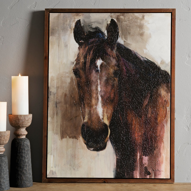 Cheval - peinture sur toile encadrée