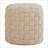 Ottoman, 16'' Round Braided Cream Velvet by LumiSource | Seating, Footrest | Cream | Velvet-1685063403