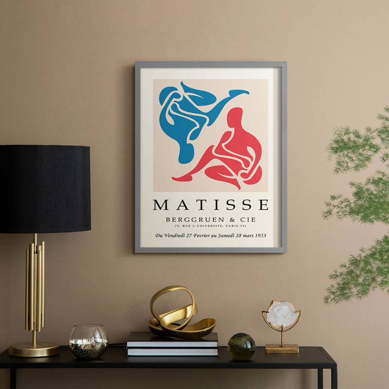 Matisse CEC XXXVI, reproduction d'art encadrée - bois massif, H 11 po x l 9 po, Gris