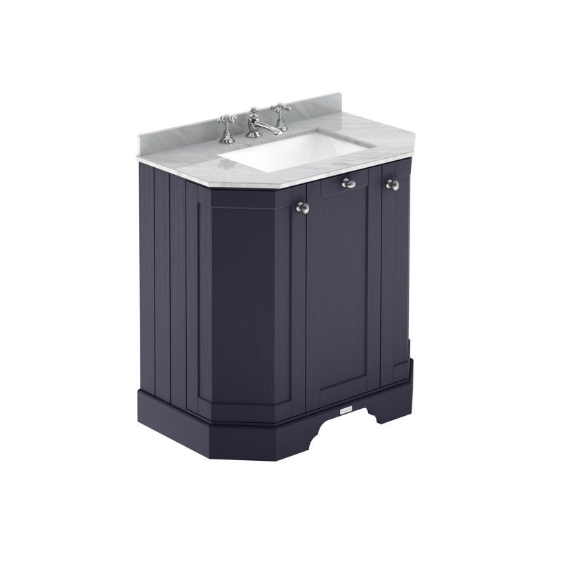 Old London 750mm Free-standing Single Vanity, Grey, Twilight Blue
