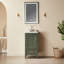Meuble-lavabo simple autoportant de 18 po avec plateau entièrement assemblé
