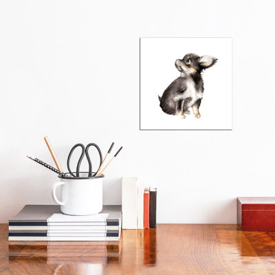 Long-Haired Chihuahua by Wandering Laur - Wrapped Canvas Painting
