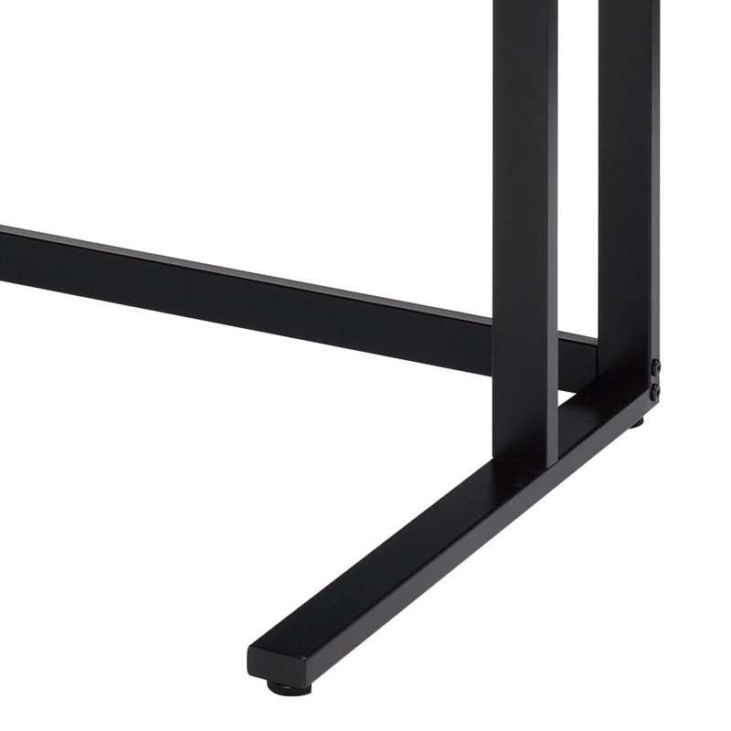 Bureau d'écriture polyvalent en noyer et avec port USB pour un travail efficace, Noir incorrect