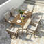 Table de salle à manger d'extérieur en aluminium SeeHill avec trou pour parasol de 2,2 po et hauteur réglable-806843144