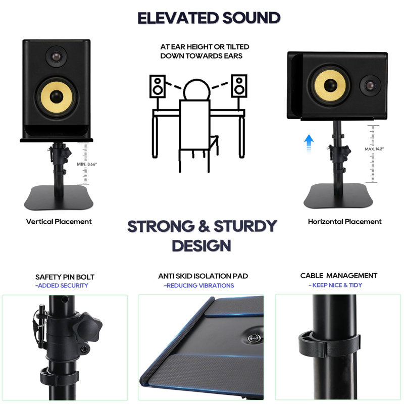 Desktop Speaker Stand Pair