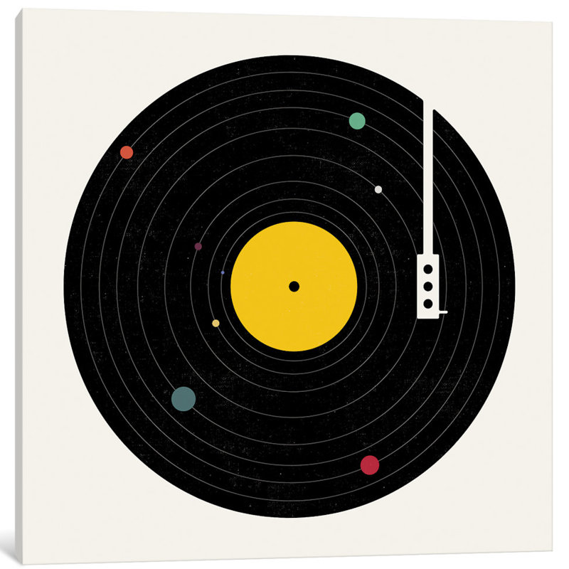 « music everywhere », impression sur toile tendue, H 18 po x l 18 po x P 1,5 po