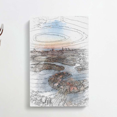 Australia's Gold Coast in Abstract - Wrapped Canvas