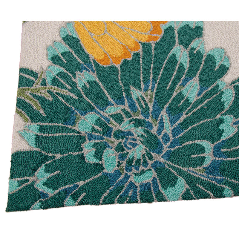 Dufrene Floral Hand Woven Area Rug, Rectangle 152 x 229cm