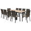 Kalem Rectangular Extendable Outdoor Dining Table - 160 cm W 115 cm D