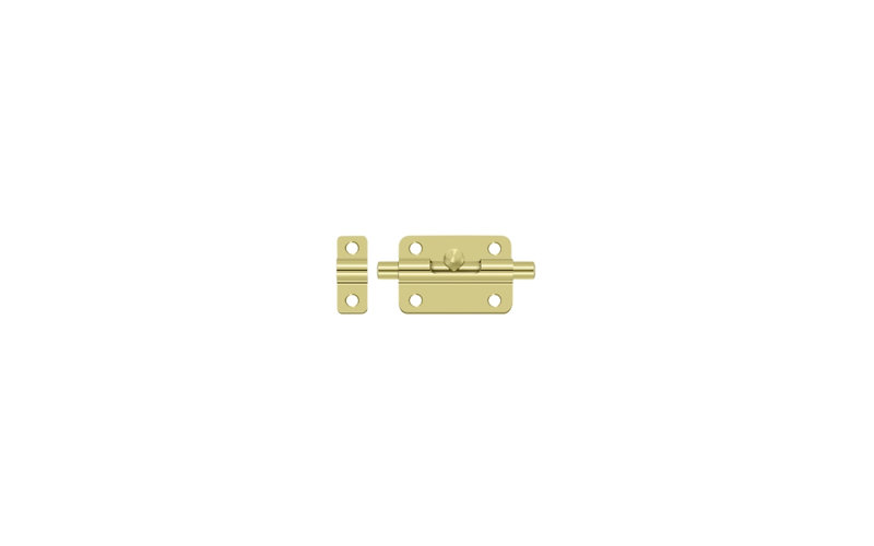 Deltana 3BBU26D 3" Barrel Bolt; Satin Chrome Finish, Bright Brass