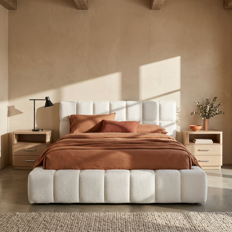Nomad 3 Piece King Bedroom Set, Queen, 3 Pcs: Bed, 2 Nightstands