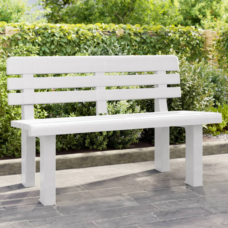 Vidaxl garden bench in polypropylene, White