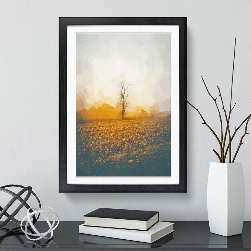 Summer Tree in Abstract - Framed Print, Black Framed, 87cm H x 62cm W x 2cm D