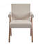Fauteuil de salle à manger rembourré-1975923243