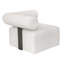  Canapé d'angle extérieur avec traversin blanc