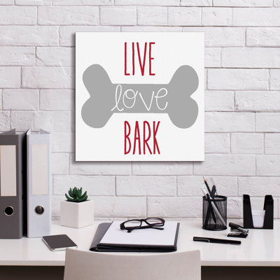 «Live Love Bark 2» par Erin Clark, art mural sur toile