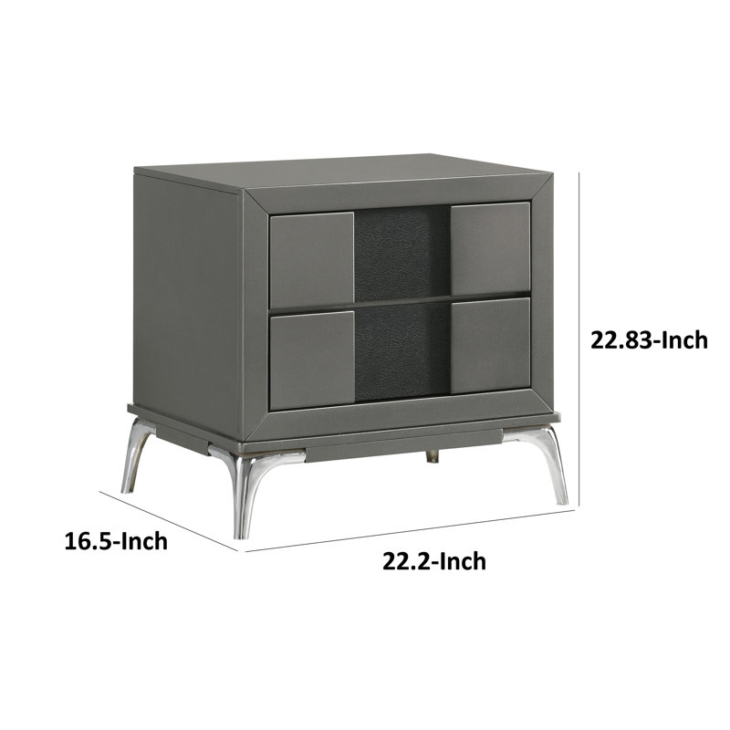 Rya 22.2'' W Metal Nightstand