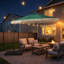  10 pi. Parasol lumineux en porte-à-faux avec levier-258938092