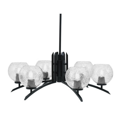 Lustre lumineux avec verre à bulles 5,75 po