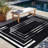 Modern Rectangular Frame Area Rug, Soft And Lightweight, Suitable For All Seasons, Easy To Maintain And Easy To Clean, Machine Washable Carpet Floor Mat, Suitable For Living Room, Bedroom, Dining Room, Office, Balcony, Room Decor, Home Decor, Outdoor Dec-2115018541