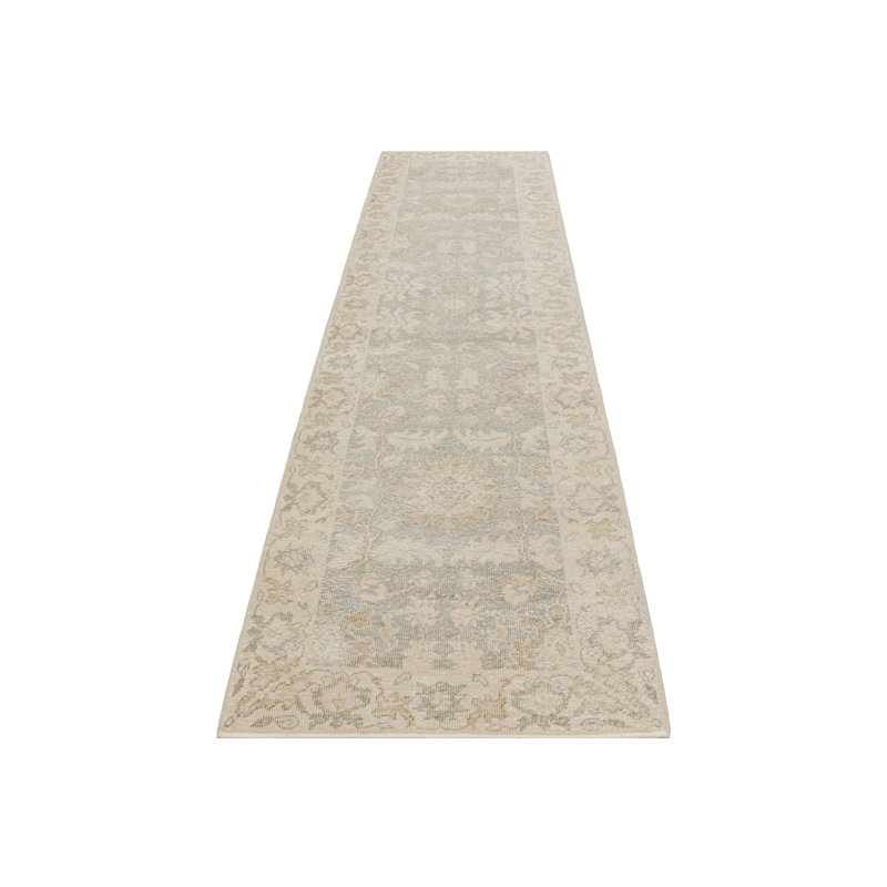 Hand Knotted Wool Geometric Area Rug, Rectangle 6' x 9'