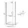 Infinity 33'' - 34'' W x 65.56'' H Semi-Frameless Shower Door with Clear Glass