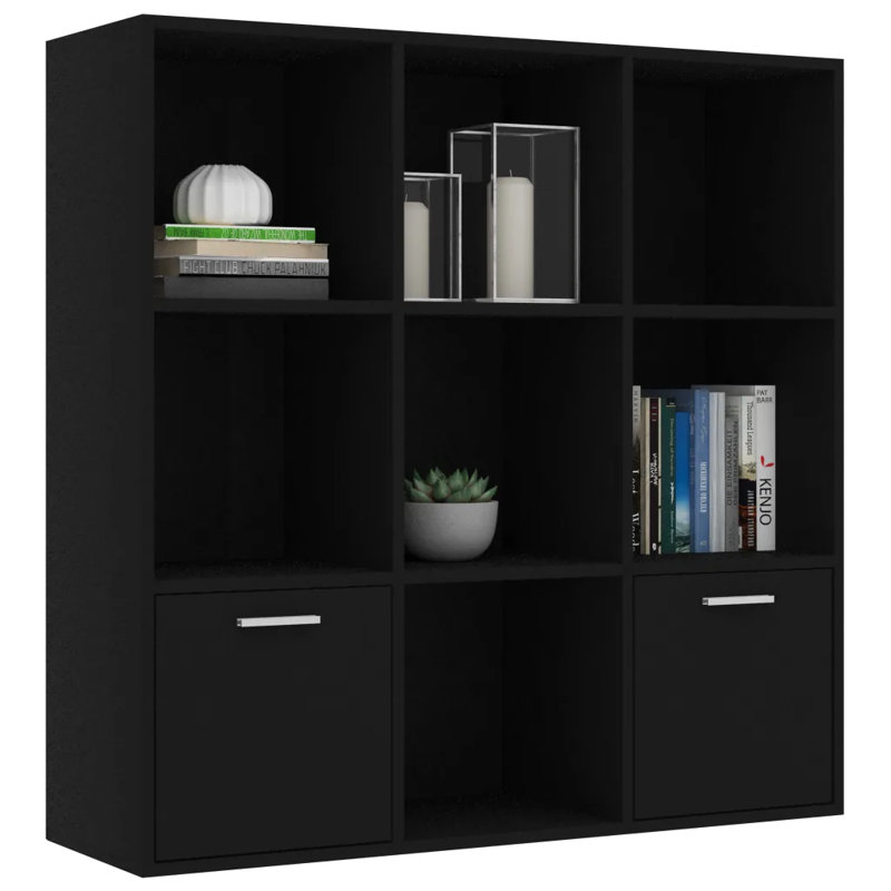 Arundhati Cube Bookcase, Black, 98cm H x 98cm W x 30cm D