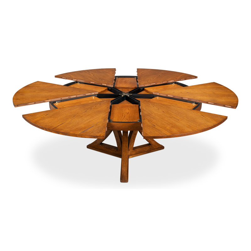 Casual Round Dining Table, 30"H x 55"L x 55"W, Tobacco Brown