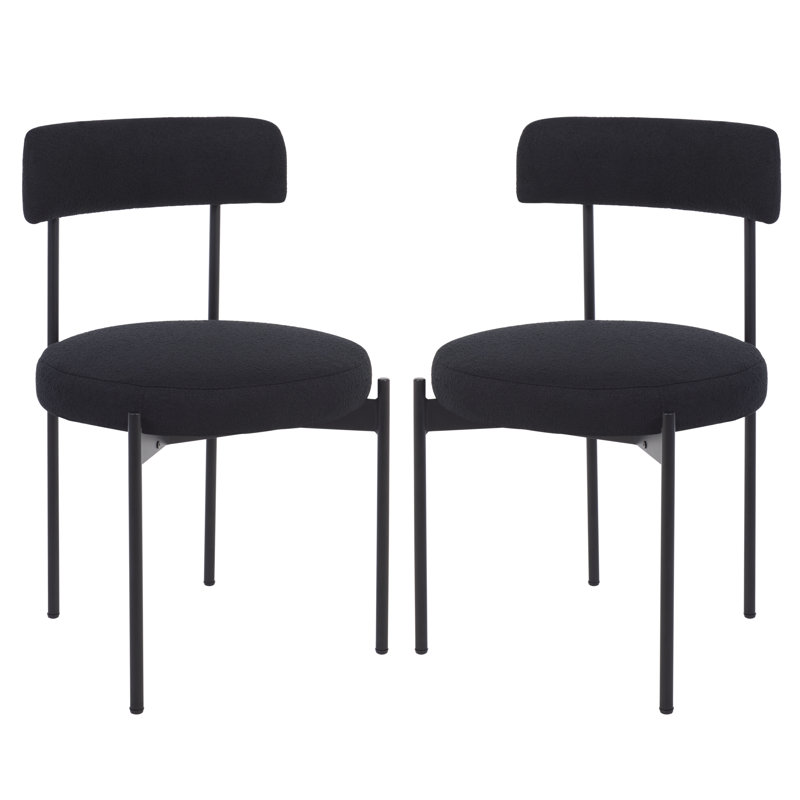 Chaise de salle à manger Liana Boucle, Noir