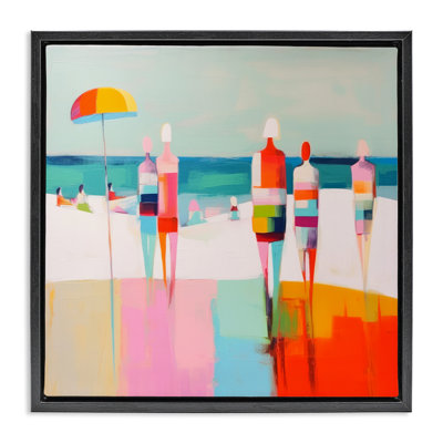 "Bold Modern Beachgoers", art mural encadré par Alonzo Saunders