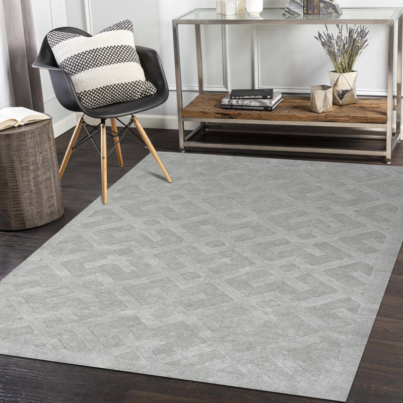 Arlo Area Rug in Light Gray, Rectangle 5' x 8'